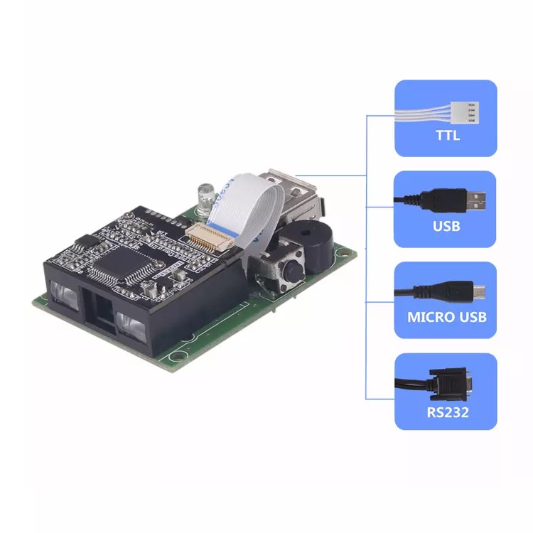 Модульный сканер штрихкода Microchip M522C 1D CCD проводной With Development  board