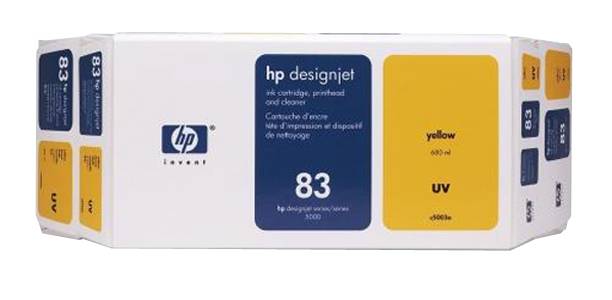 Печатающая головка HP 83 UV (yellow/cleaner) (C4963A)