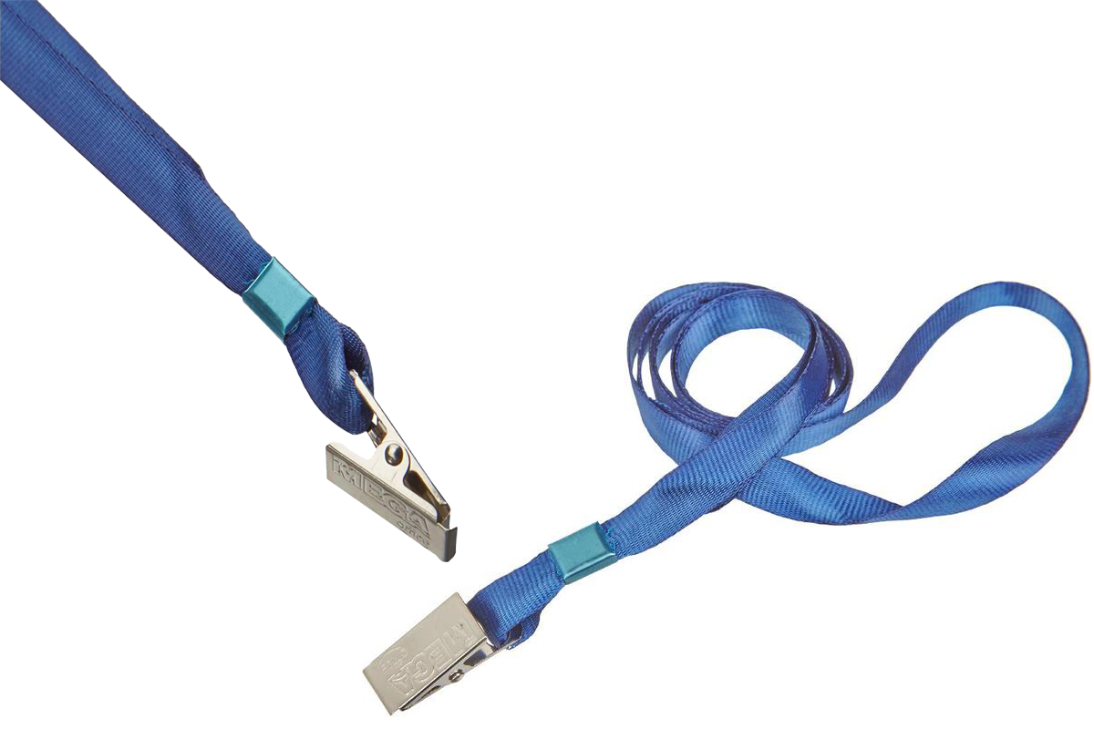 Держатель для бейджа с клипом голубой K-1081