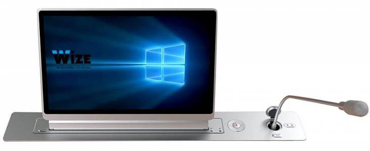 Выдвижной монитор Wize Pro Genius Voice WR-17GV Touch (черный) (AVX 110210)