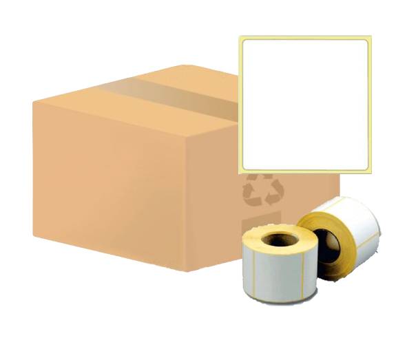 Термоэтикетки 58х60 мм, ЭКО, 500 шт./р., 60 рул./коробка, диаметр втулки 40 мм (1,5 дюйма)