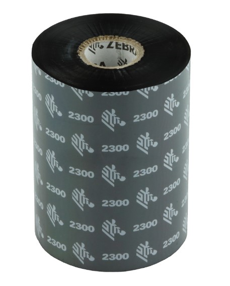Риббон Zebra 2300 102 мм х 450 м, Wax, намотка OUT, втулка ширина 102 мм, диаметр 25,4 мм (1 дюйм), 02300BK10245