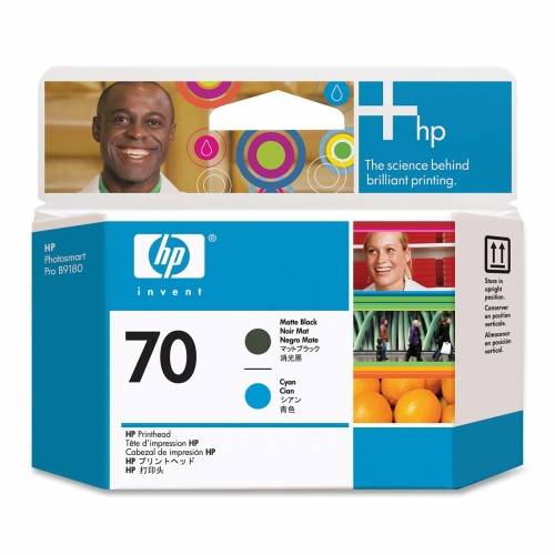 Печатающая головка HP 70 (matte black/cyan) (C9404A)