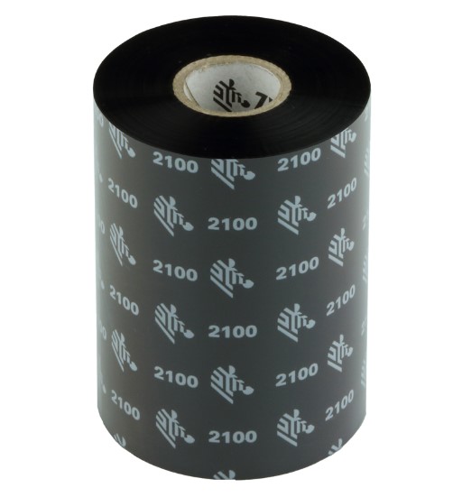 Риббон Zebra 2100 102 мм х 450 м, Wax, намотка OUT, втулка ширина 102 мм, диаметр 25,4 мм (1 дюйм), 02100BK10245