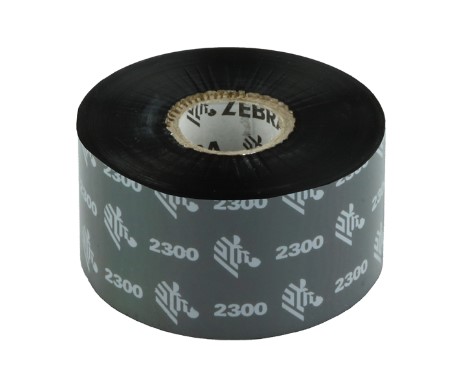 Риббон Zebra 2300 40 мм х 450 м, Wax, намотка OUT, втулка ширина 40 мм, диаметр 25,4 мм (1 дюйм), 02300BK04045