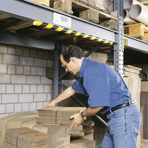 Самоклеящийся полиуретановый защитный амортизатор Brady, модель С, желтый-черный, 1 м gws225018