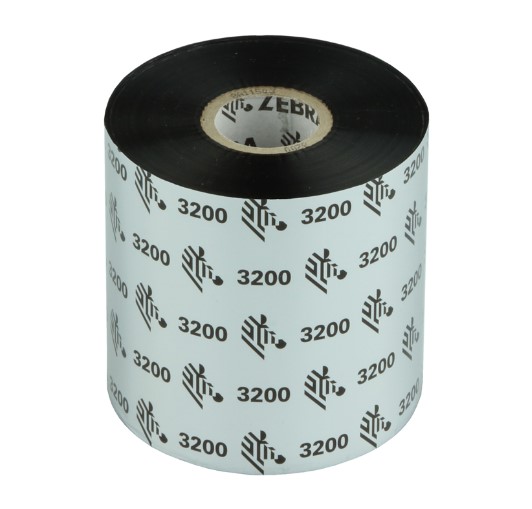 Риббон Zebra 3200 80 мм х 450 м, Wax-Resin, намотка OUT, втулка ширина 80 мм, диаметр 25,4 мм (1 дюйм), 03200BK08045
