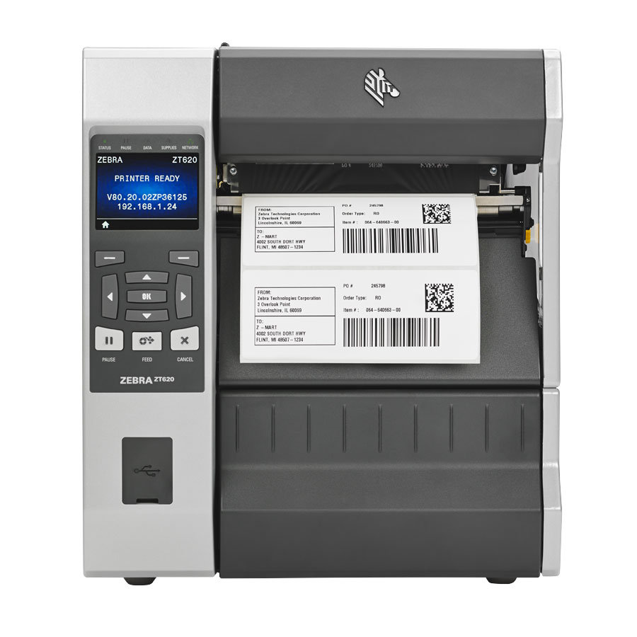 Принтер этикеток Zebra ZT620 203 dpi, USB, Ethernet, Bluetooth, RS-232 ZT62062-T1E0100Z