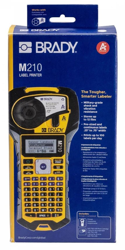 Портативный ленточный принтер этикеток Brady M210-RUS с кириллицей brd152262