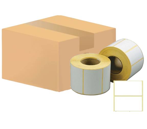 Термоэтикетки 58х30 мм, ЭКО, 900 шт./р., 60 рул./коробка, диаметр втулки 40 мм (1,5 дюйма)
