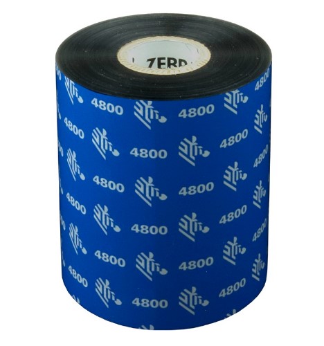 Риббон Zebra 4800 89 мм х 450 м, Resin, намотка OUT, втулка ширина 89 мм, диаметр 25,4 мм (1 дюйм), 04800BK08945