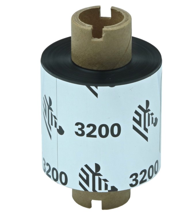 Риббон Zebra 3200 33 мм х 74 м, Wax-Resin, намотка OUT, втулка ширина 57 мм, диаметр 12,5 мм (0,5 дюйма), 800132-101