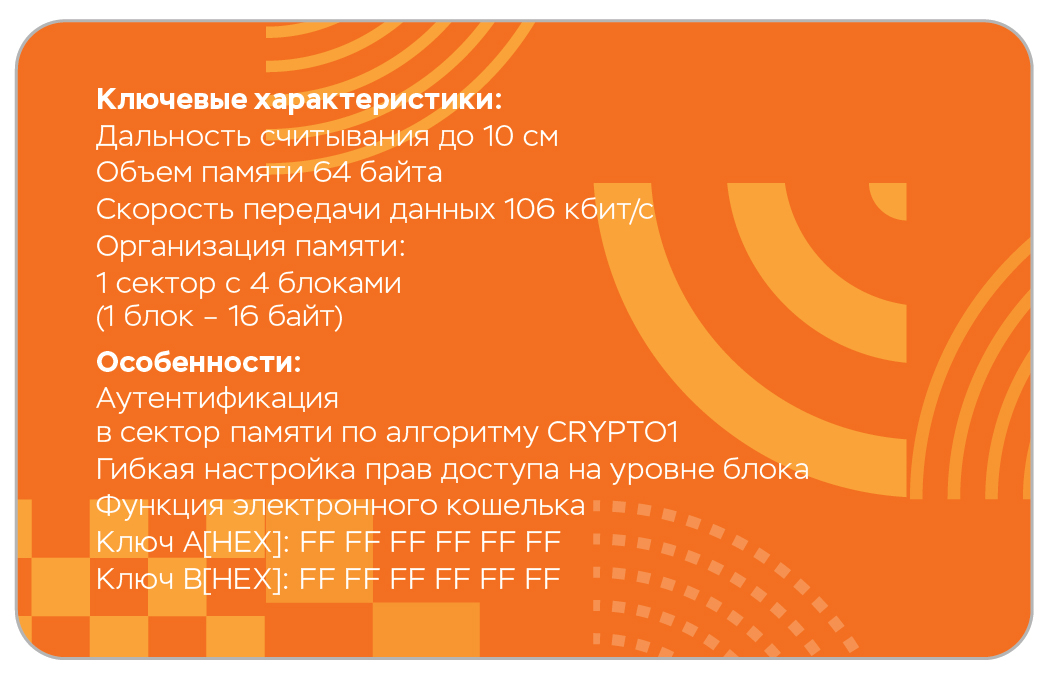 Бесконтактная смарт-карта ID ISO Card (4 byte nUID)