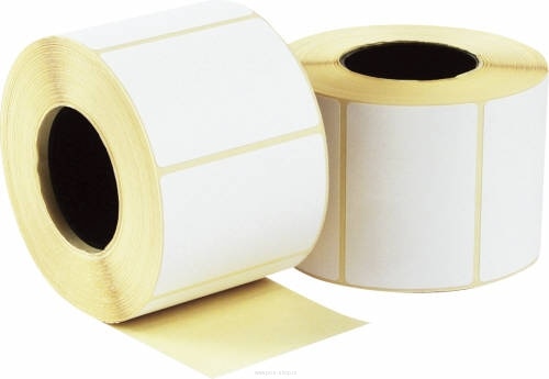 Термотрансферные этикетки 100х150 мм, полуглянец, 500 шт./р., диаметр втулки 40 мм (1,5 дюйма)