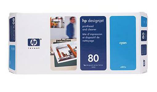Печатающая головка HP 80 (cyan/cleaner) (C4821A)