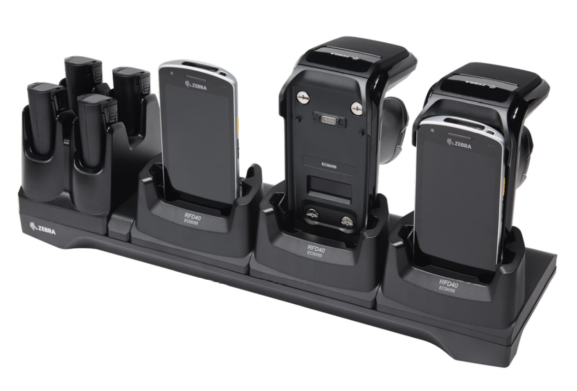 3-слотовый кредл на RFD40 и 4 батарей для EC50, EC55 CRD3S4T-RFD40-EC5X-CHG-1