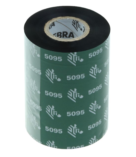 Риббон Zebra 5095 83 мм х 300 м, Resin, намотка OUT, втулка ширина 83 мм, диаметр 25,4 мм (1 дюйм), 05095BK08330