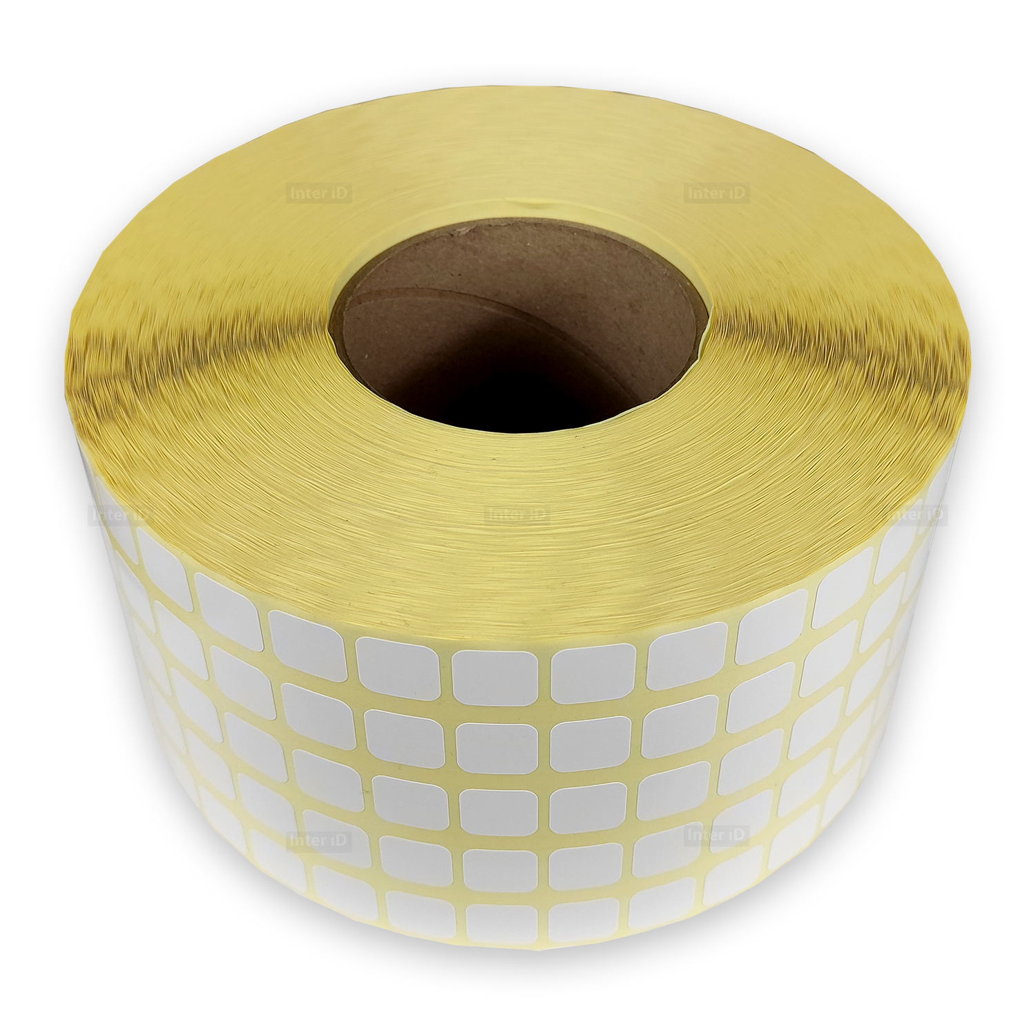 Термотрансферные этикетки 15х15 мм (5 рядов), полуглянец, 50000 шт./р., диаметр втулки 76 (2,9 дюйма)