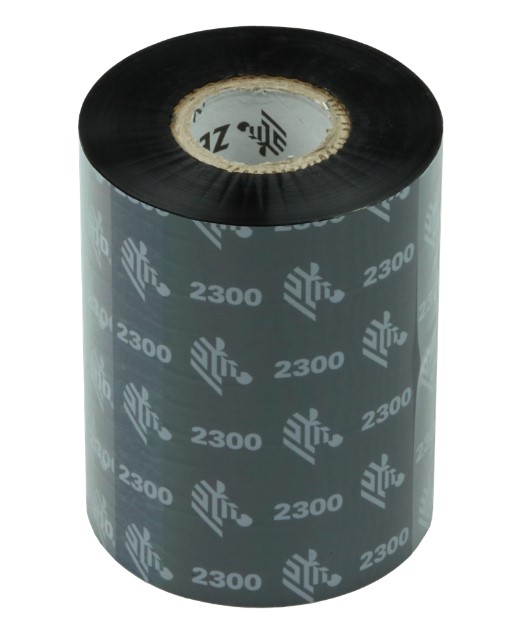 Риббон Zebra 2300 83 мм х 300 м, Wax, намотка OUT, втулка ширина 83 мм, диаметр 12,5 мм (0,5 дюйма), 02300BK08330