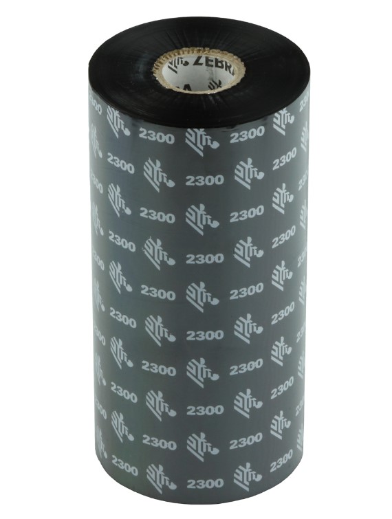 Риббон Zebra 2300 156 мм х 450 м, Wax, намотка OUT, втулка ширина 156 мм, диаметр 25,4 мм (1 дюйм), 02300BK15645