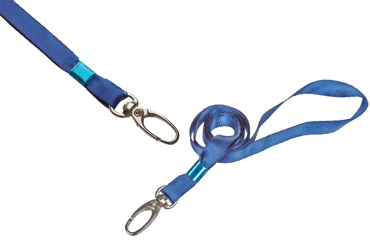 Держатель для бейджика на карабине голубой Mega Label