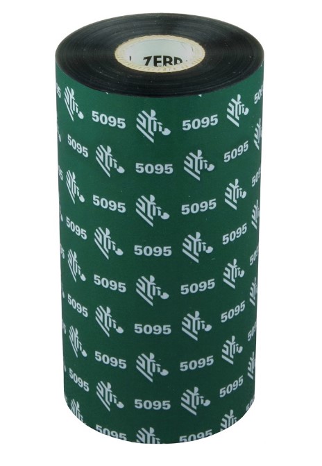 Риббон Zebra 5095 131 мм х 450 м, Resin, намотка OUT, втулка ширина 131 мм, диаметр 25,4 мм (1 дюйм), 05095BK13145