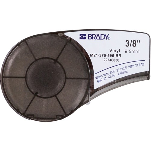 Лента Brady M21-375-595-BR 9.53 мм/6.4 м, винил, белый на коричневом brd139735