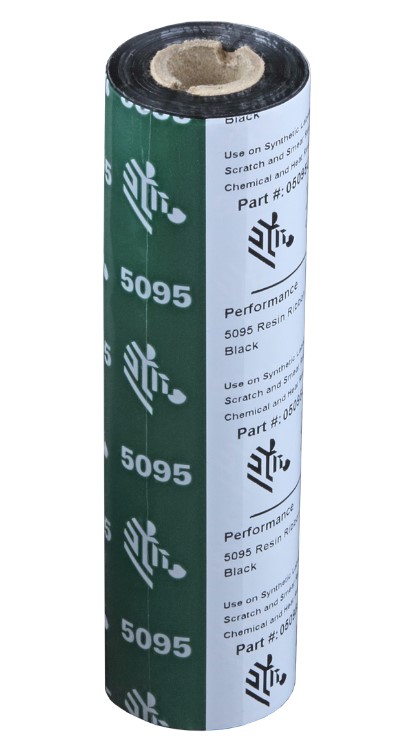 Риббон Zebra 5095 110 мм х 74 м, Resin, намотка OUT, втулка ширина 110 мм, диаметр 12,5 мм (0,5 дюйма), 05095GS11007