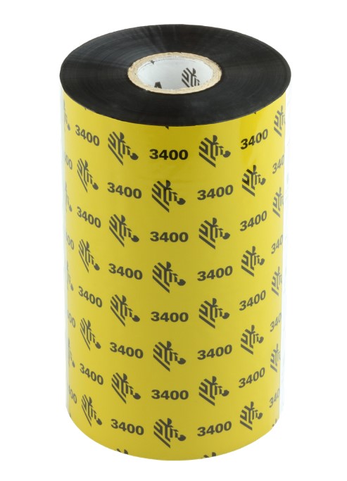 Риббон Zebra 3400 131 мм х 450 м, Wax-Resin, намотка OUT, втулка ширина 131 мм, диаметр 25,4 мм (1 дюйм), 03400BK13145