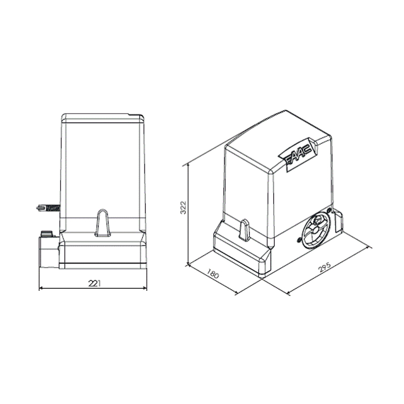 Комплект привода для откатных ворот 740E KIT