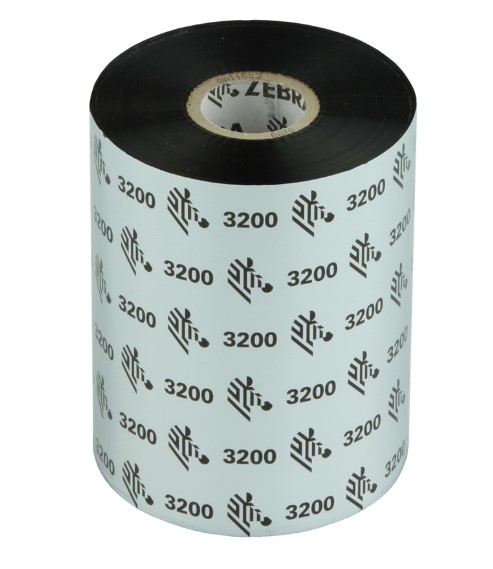 Риббон Zebra 3200 102 мм х 450 м, Wax-Resin, намотка OUT, втулка ширина 102 мм, диаметр 25,4 мм (1 дюйм), 03200BK10245