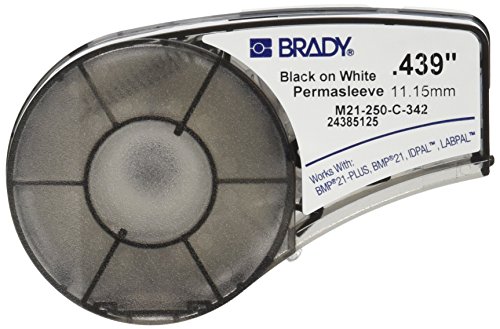 Термоусадочная трубка Brady M21-250-C-342 11.15 мм/2.1 м (d5.5 мм), полиолефин, черный на белом brd110925