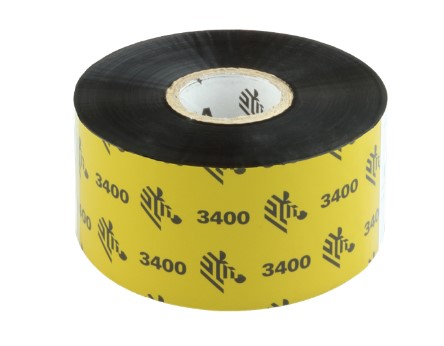 Риббон Zebra 3400 40 мм х 450 м, Wax-Resin, намотка OUT, втулка ширина 40 мм, диаметр 25,4 мм (1 дюйм), 03400BK04045