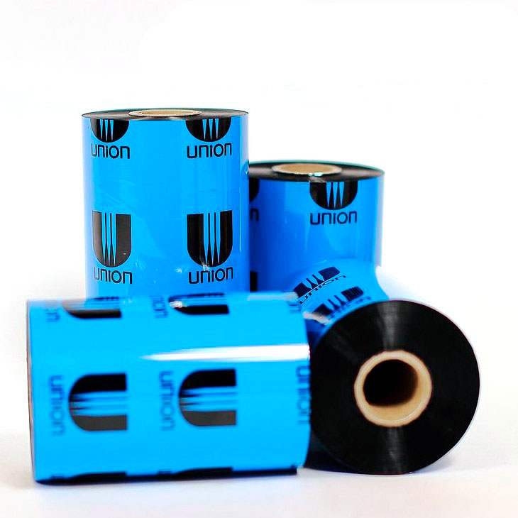 Риббон (красящая лента) 450м/50мм/50мм/1", воск/смола (UR143), черный, намотка - OUT UR143-450-50-50-1