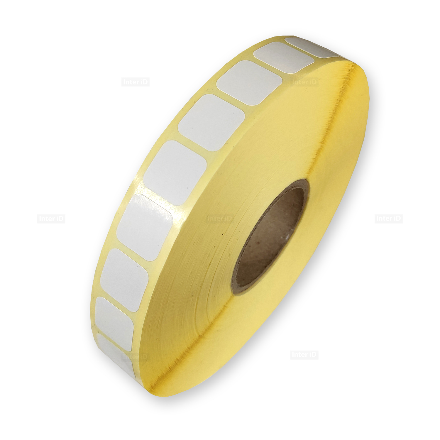 Термотрансферные этикетки 15х15 мм, полуглянец, 5000 шт./р., диаметр втулки 40 мм (1,5 дюйма)