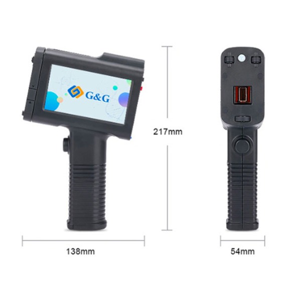 Маркировочный ручной струйный принтер G&G Ninestar, 600 dpi, цветной 4,3" сенсорный экран, скорость печати 60 м/мин, USB GG-HH1001B-EU