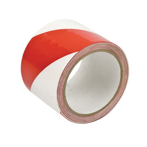 Лента напольная маркировочная для разметки Brady, прочная, красно-белая, 75 мм*16.5м, B-950 gws55297