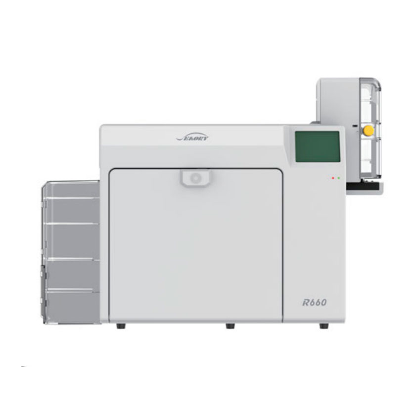 Принтер пластиковых карт Seaory R660: ретрансферная двусторонняя печать 600dpi x 600dpi, 20-38 сек/карта, USB, Ethernet FGI.R6601.EUZ